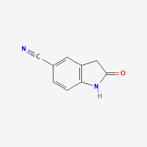 molecular formula C9H6N2O B1586873 2-氧代吲哚-5-碳腈 CAS No. 61394-50-1