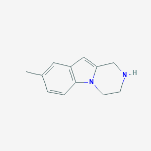 molecular formula C12H14N2 B158689 8-甲基-1,2,3,4-四氢吡嗪[1,2-a]吲哚 CAS No. 126718-16-9