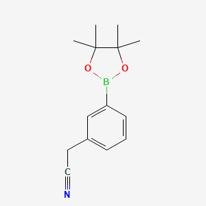 molecular formula C14H18BNO2 B1586896 2-(3-(4,4,5,5-Tetramethyl-1,3,2-dioxaborolan-2-yl)phenyl)acetonitrile CAS No. 396131-82-1