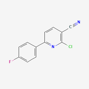 molecular formula C12H6ClFN2 B1586900 2-氯-6-(4-氟苯基)烟酰腈 CAS No. 31776-83-7