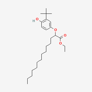 molecular formula C26H44O4 B1586917 Ethyl 2-(3-tert-butyl-4-hydroxyphenoxy)tetradecanoate CAS No. 31994-60-2