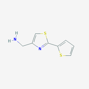 molecular formula C8H8N2S2 B1586928 1-[2-(Thiophen-2-Yl)-1,3-Thiazol-4-Yl]methanamine CAS No. 321309-35-7