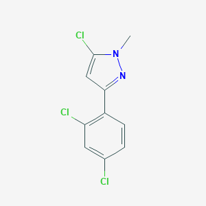 molecular formula C10H7Cl3N2 B158693 5-Chloro-3-(2,4-dichlorophenyl)-1-methyl-1H-pyrazole CAS No. 133112-53-5