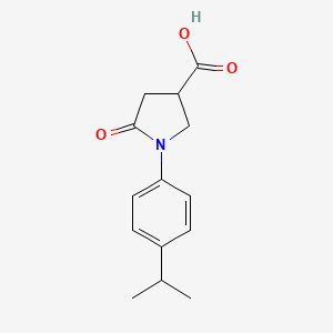 molecular formula C14H17NO3 B1586952 1-(4-Isopropylphenyl)-5-oxopyrrolidine-3-carboxylic acid CAS No. 63674-51-1