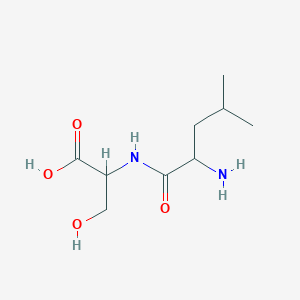 molecular formula C9H18N2O4 B1586969 2-[(2-Amino-4-methylpentanoyl)amino]-3-hydroxypropanoic acid CAS No. 6209-12-7