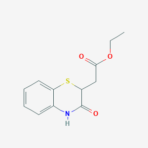 molecular formula C12H13NO3S B1586997 Ethyl 2-(3-oxo-3,4-dihydro-2h-1,4-benzothiazin-2-yl)acetate CAS No. 82191-17-1