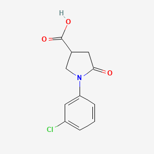 molecular formula C11H10ClNO3 B1587011 1-(3-氯苯基)-5-氧代吡咯烷-3-羧酸 CAS No. 92847-41-1