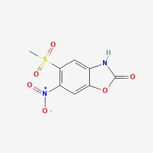 molecular formula C8H6N2O6S B1587016 5-Mesyl-6-nitrobenzoxazol-2(3H)-one CAS No. 31770-95-3