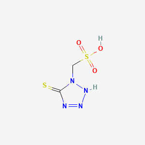 molecular formula C2H4N4O3S2 B1587020 2,5-Dihydro-5-thioxo-1H-tetrazole-1-methanesulphonic acid CAS No. 67146-22-9