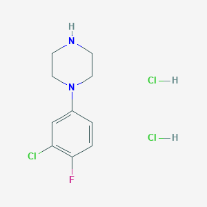 molecular formula C10H14Cl3FN2 B1587048 1-(3-Chloro-4-fluorophenyl)piperazine dihydrochloride CAS No. 91532-33-1