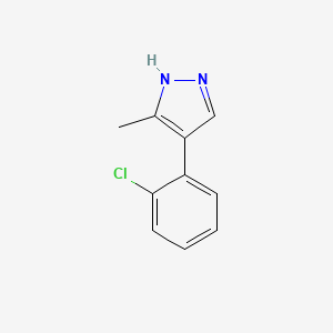 molecular formula C10H9ClN2 B1587061 4-(2-氯苯基)-3-甲基-1H-吡唑 CAS No. 667400-39-7