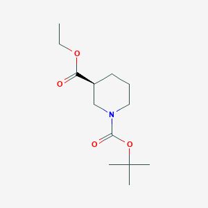 molecular formula C13H23NO4 B1587074 乙酸(S)-N-Boc-哌啶-3-酯 CAS No. 191599-51-6