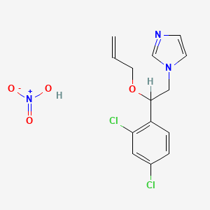 molecular formula C14H14Cl2N3O4- B1587083 Imazalil nitrate CAS No. 33586-66-2