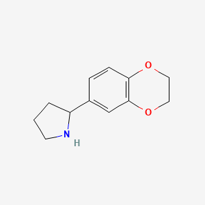 molecular formula C12H15NO2 B1587136 2-(2,3-Dihydro-1,4-benzodioxin-6-yl)pyrrolidine CAS No. 524674-08-6