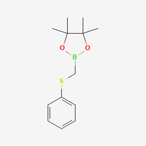 molecular formula C13H19BO2S B1587145 4,4,5,5-Tetramethyl-2-[(phenylsulfanyl)methyl]-1,3,2-dioxaborolane CAS No. 66080-23-7