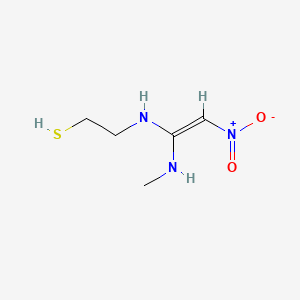 molecular formula C5H11N3O2S B1587163 2-[[(E)-1-(methylamino)-2-nitroethenyl]amino]ethanethiol CAS No. 66357-41-3