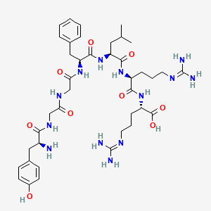 molecular formula C40H61N13O9 B1587177 (2S)-2-[[(2S)-2-[[(2S)-2-[[(2S)-2-[[2-[[2-[[(2S)-2-amino-3-(4-hydroxyphenyl)propanoyl]amino]acetyl]amino]acetyl]amino]-3-phenylpropanoyl]amino]-4-methylpentanoyl]amino]-5-(diaminomethylideneamino)pentanoyl]amino]-5-(diaminomethylideneamino)pentanoic acid CAS No. 77101-32-7