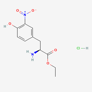 molecular formula C11H15ClN2O5 B1587180 3-Nitro-L-tyrosine ethyl ester hydrochloride CAS No. 66737-54-0