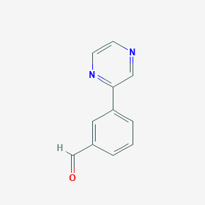 molecular formula C11H8N2O B1587211 3-Pyrazin-2-ylbenzaldehyde CAS No. 887344-35-6