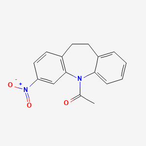 molecular formula C16H14N2O3 B1587212 1-(3-Nitro-10,11-dihydro-5H-dibenzo[B,F]azepin-5-YL)ethanone CAS No. 79752-03-7
