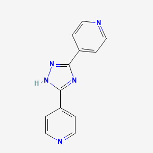 molecular formula C12H9N5 B1587216 4,4'-(1H-1,2,4-triazole-3,5-diyl)dipyridine CAS No. 4329-78-6