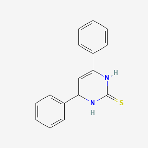 molecular formula C16H14N2S B1587227 4,6-Diphenyl-1,2,3,4-tetrahydropyrimidine-2-thione CAS No. 6381-55-1