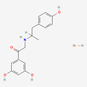 B1587255 1-(3,5-Dihydroxyphenyl)-2-[[2-(4-hydroxyphenyl)-1-methylethyl]amino]ethan-1-one hydrobromide CAS No. 3371-33-3