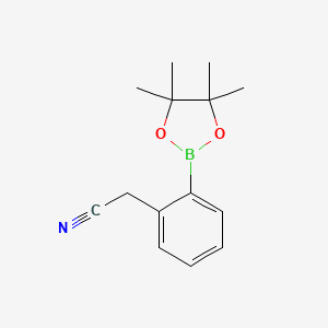 molecular formula C14H18BNO2 B1587316 2-(2-(4,4,5,5-Tetramethyl-1,3,2-dioxaborolan-2-yl)phenyl)acetonitrile CAS No. 325141-71-7