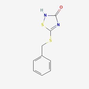 molecular formula C9H8N2OS2 B1587326 5-Benzylthio-3-hydroxy-1,2,4-thiadiazole CAS No. 56409-57-5