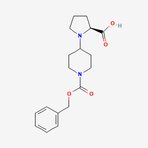 molecular formula C18H24N2O4 B1587329 L-N-(4'-N-Cbz-Piperidino)proline CAS No. 289677-06-1
