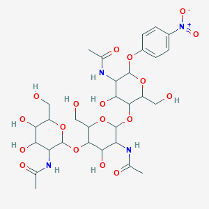 B1587337 4-Nitrophenyl beta-D-N,N',N''-triacetylchitotriose CAS No. 7699-38-9
