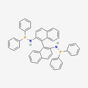 B1587341 N-diphenylphosphanyl-1-[2-(diphenylphosphanylamino)naphthalen-1-yl]naphthalen-2-amine CAS No. 74974-14-4