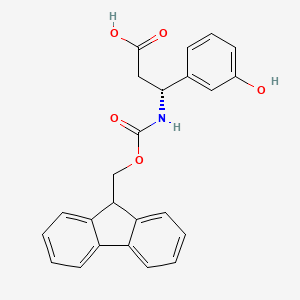 molecular formula C24H21NO5 B1587351 (R)-3-((((9H-Fluoren-9-yl)methoxy)carbonyl)amino)-3-(3-hydroxyphenyl)propanoic acid CAS No. 511272-35-8