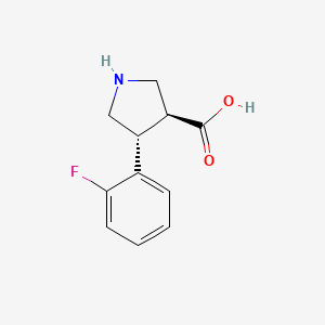 molecular formula C11H12FNO2 B1587353 (3S,4R)-4-(2-fluorophenyl)pyrrolidine-3-carboxylic acid CAS No. 1049975-91-8