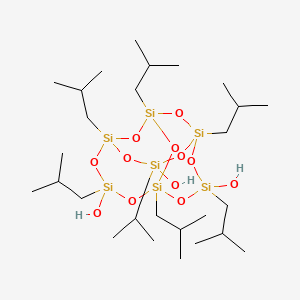 molecular formula C28H66O12Si7 B1587359 1,3,5,7,9,11,14-七异丁基三环[7.3.3.15,11]庚硅氧烷-内消旋-3,7,14-三醇 CAS No. 307531-92-6