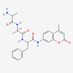 molecular formula C25H28N4O5 B1587368 2-[2-(2-aminopropanoylamino)propanoylamino]-N-(4-methyl-2-oxochromen-7-yl)-3-phenylpropanamide CAS No. 62037-41-6