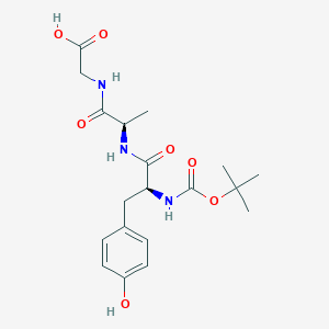 molecular formula C19H27N3O7 B1587372 Boc-tyr-D-ala-gly-OH CAS No. 64410-47-5