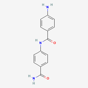 molecular formula C14H13N3O2 B1587392 4-amino-N-(4-carbamoylphenyl)benzamide CAS No. 74441-06-8
