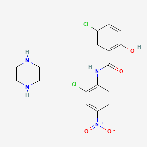 molecular formula C17H18Cl2N4O4 B1587394 Niclosamide piperazine CAS No. 34892-17-6