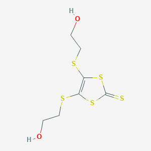 molecular formula C7H10O2S5 B158742 1,3-Dithiole-2-thione, 4,5-bis[(2-hydroxyethyl)thio]- CAS No. 128258-71-9