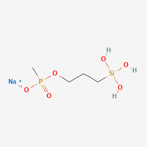 molecular formula C4H12NaO6PSi B1587425 甲基膦酸钠（3-（三羟基甲硅烷基）丙基） CAS No. 84962-98-1