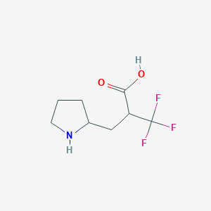 3,3,3-trifluoro-2-(pyrrolidin-2-ylmethyl)propanoic Acid
