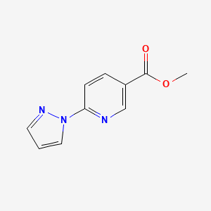 molecular formula C10H9N3O2 B1587456 methyl 6-(1H-pyrazol-1-yl)nicotinate CAS No. 321533-62-4