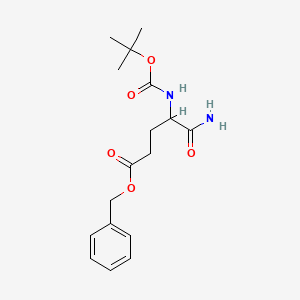molecular formula C17H24N2O5 B1587459 Benzyl 5-amino-4-[(tert-butoxycarbonyl)amino]-5-oxopentanoate CAS No. 292870-04-3