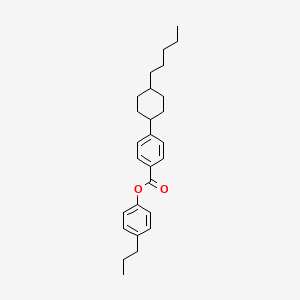 molecular formula C27H36O2 B1587481 p-Propylphenyl trans-p-(4-pentylcyclohexyl)benzoate CAS No. 85005-66-9