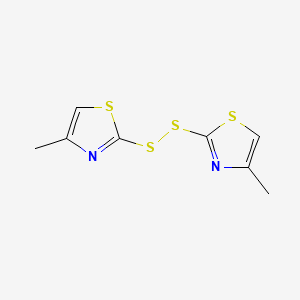 molecular formula C8H8N2S4 B1587496 1,2-Bis(4-methylthiazol-2-yl)disulfane CAS No. 23826-98-4