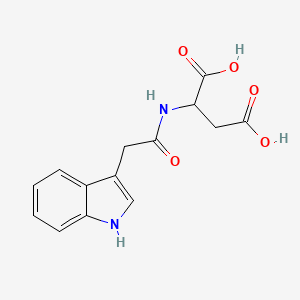 molecular formula C14H14N2O5 B1587521 N-(3-Indolylacetyl)-DL-aspartic acid CAS No. 32449-99-3