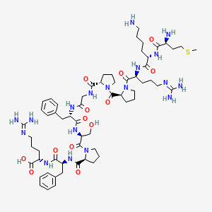 molecular formula C61H94N18O13S B1587538 bradykinin, Met-Lys- CAS No. 550-19-6