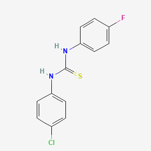 B1587542 N-(4-chlorophenyl)-N'-(4-fluorophenyl)thiourea CAS No. 370-26-3