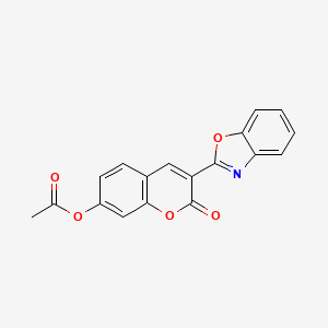 molecular formula C18H11NO5 B1587543 3-(2-Benzoxazolyl)umbelliferyl acetate CAS No. 97004-78-9